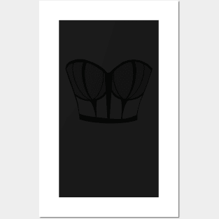 Black Lace Corset Posters and Art